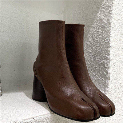 Maison Margiela 2021 Women's Leather Ankle Boots - 메종 마르지엘라 2021 여성용 레더 앵글부츠,Size(225-250),MMS0058,브라운