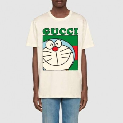 [매장판]Gucci 2021 Mm/Wm Logo Cotton Short Sleeved Tshirts - 구찌 2021 남/녀 로고 코튼 반팔티 Guc03363x.Size(s - l).아이보리