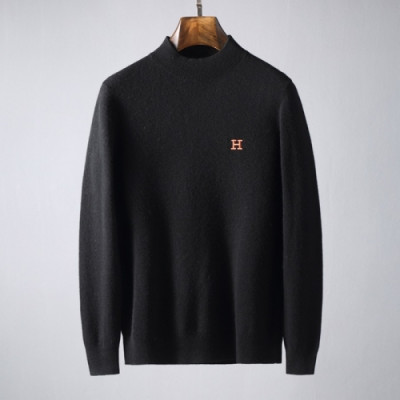 [에르메스]Hermes 2021 Mens Crew-neck Wool Sweater - 에르메스 2021 남성 크루넥 울 스웨터 Her0571x.Size(m - 3xl).블랙