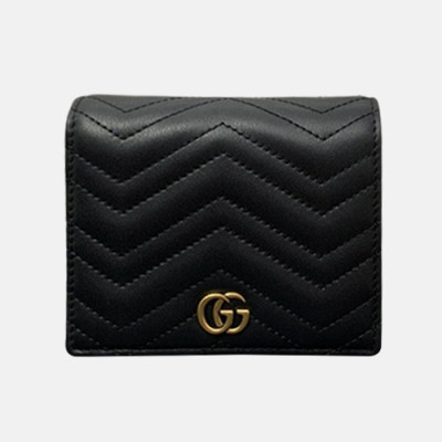 Gucci 2020 Women's Leather Wallet,12cm - 구찌 2020 여성용 레더 반지갑,12cm,GUW0181,블랙