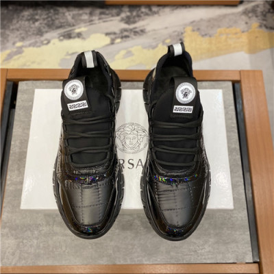 Versace 2021 Men's Leather Sneakers - 베르사체 2021 남성용 레더 스니커즈,Size(240-270),VERS0529,블랙