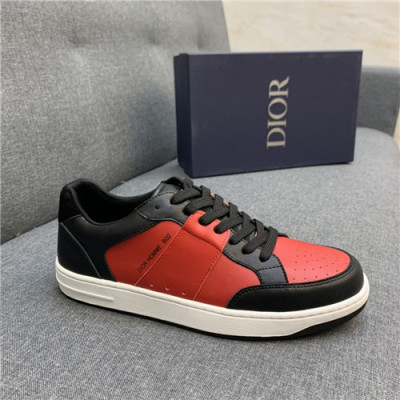 Dior 2021 Men's Leather Sneakers - 디올 2021 남성용 레더 스니커즈,Size(240-270),DIOS0303,레드