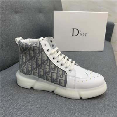Dior 2021 Men's Leather Sneakers - 디올 2021 남성용 레더 스니커즈,Size(240-270),DIOS0309,화이트