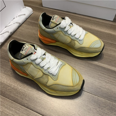 Mihara Yasuhiro 2021 Men's Leather Sneakers - 미하라 야스히로 2021 남성용 레더 스니커즈,Size(240-270),MYS0002,옐로우