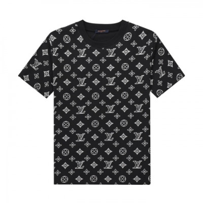 [루이비통]Louis vuitton 2021 Mens Logo Short Sleeved Tshirts - 루이비통 2021 남성 로고 반팔티 Lou02572x.Size(xs - l).블랙