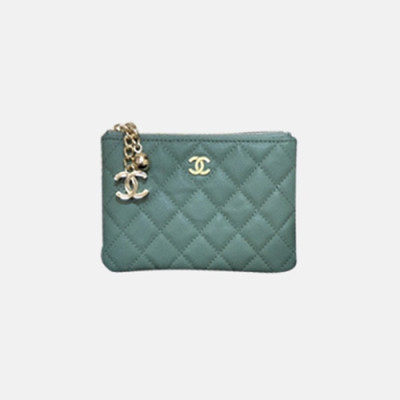 Chanel 2021 Women's Leather Coin purse 11cm - 샤넬 2021 여성용 레더 코인퍼스,11cm,CHAW0092,그린