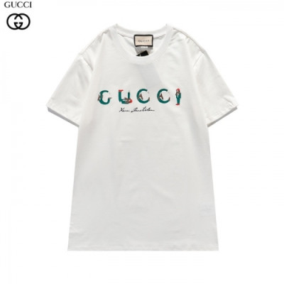 [매장판]Gucci 2021 Mm/Wm Logo Short Sleeved Tshirts - 구찌 2021 남/녀 로고 반팔티 Guc03399x.Size(s - 2xl).화이트
