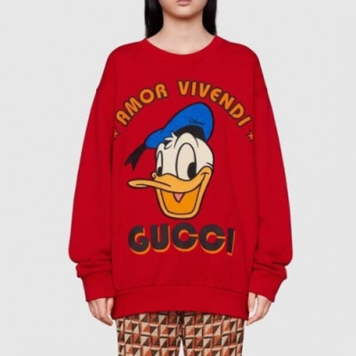 [구찌]Gucci 2021 Womens Logo Crew-neck Cotton Tshirts - 구찌 2021 여성  로고 코튼 크루넥 코튼 긴팔티 Guc03407x.Size(s - l).레드