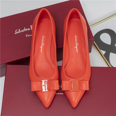 Salvatore Ferragamo 2021 Women's Leather Flat - 페라가모 2021 여성용 레더 플렛,Size(225-250),FGMS0520,오렌지