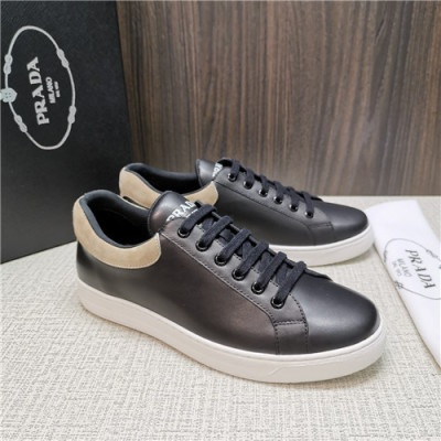 Prada 2021 Men's Leather Sneakers - 프라다 2021 남성용 레더 스니커즈,Size(240-270),PRAS0682,블랙