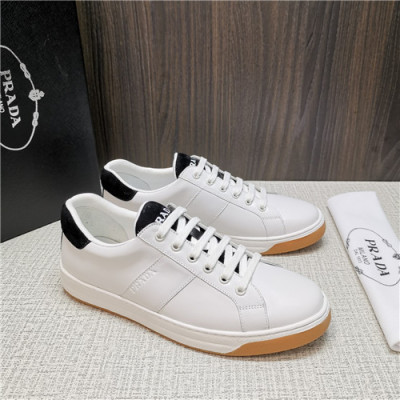 Prada 2021 Men's Leather Sneakers - 프라다 2021 남성용 레더 스니커즈,Size(240-270),PRAS0685,화이트