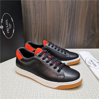 Prada 2021 Men's Leather Sneakers - 프라다 2021 남성용 레더 스니커즈,Size(240-270),PRAS0686,블랙