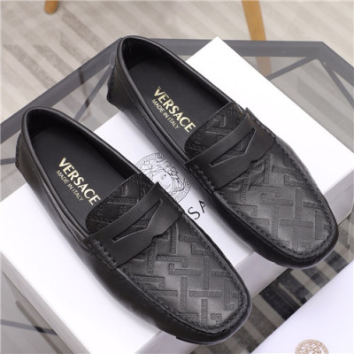 Versace 2021 Men's Leather Loafer - 베르사체 2021 남성용 레더 로퍼,Size(240-270),VERS0541,블랙