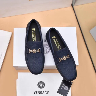 Versace 2021 Men;s Leather Loafer - 베르사체 2022 남성용 레더 로퍼,Size(240-270),VERS0543,블루