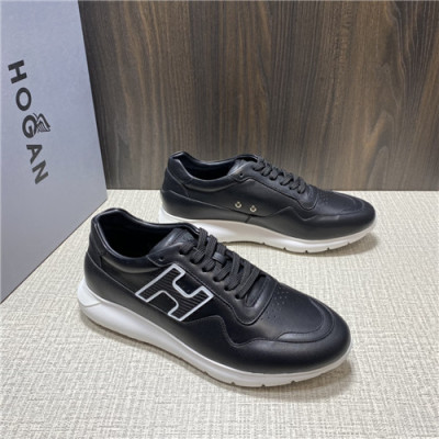 Hogan 2021 Men's Leather Sneakers - 호간 2021 남성용 레더 스니커즈,Size(240-270),HOGS0068,블랙