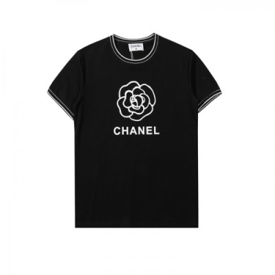 [샤넬]Chanel 2021 Mm/Wm 'CC' Logo Cotton Short Sleeved Tshirts - 샤넬 2021 남/녀 'CC'로고 코튼 반팔티 Cnl0658x.Size(xs - l).블랙