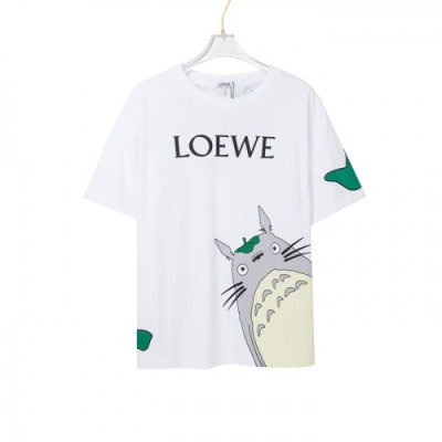 [로에베]Loewe 2021 Mm/Wm Smile Short Sleeved Tshirts - 로에베 2021 남/녀 스마일 반팔티 Loe0384x.Size(xs - l).화이트