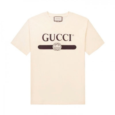 [매장판]Gucci 2021 Mm/Wm Logo Short Sleeved Tshirts - 구찌 2021 남/녀 로고 반팔티 Guc03419x.Size(xs - l).아이보리