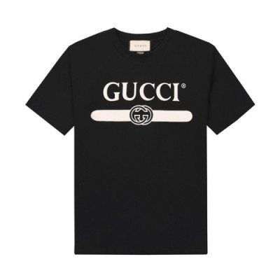 [매장판]Gucci 2021 Mm/Wm Logo Short Sleeved Tshirts - 구찌 2021 남/녀 로고 반팔티 Guc03420x.Size(xs - l).블랙