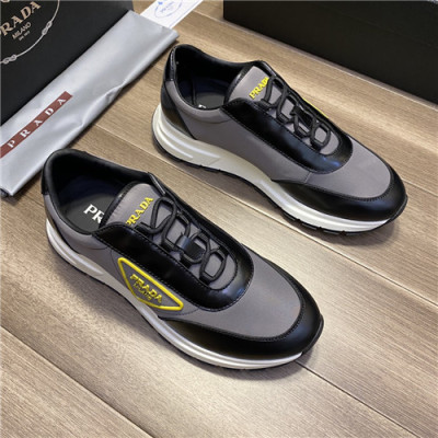 Prada 2021 Men's Leather Sneakers - 프라다 2021 남성용 레더 스니커즈,Size(240-270),PRAS0702,그레이
