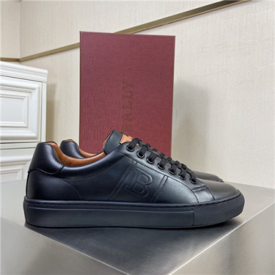 Bally 2021 Men's Leather Sneakers - 발리 2021 남성용 레더 스니커즈,Size(240-270),,BALS0142,블랙