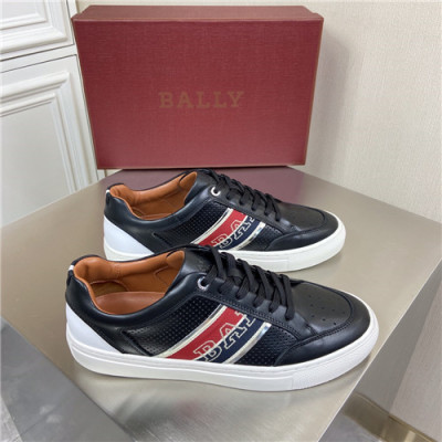 Bally 2021 Men's Leather Sneakers - 발리 2021 남성용 레더 스니커즈,Size(240-270),,BALS0145,블랙