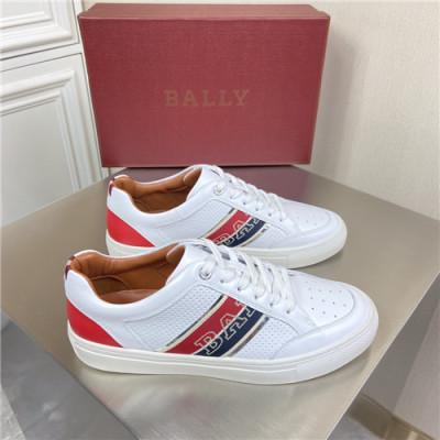 Bally 2021 Men's Leather Sneakers - 발리 2021 남성용 레더 스니커즈,Size(240-270),,BALS0146,화이트