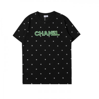 [샤넬]Chanel 2021 Mm/Wm 'CC' Logo Cotton Short Sleeved Tshirts - 샤넬 2021 남/녀 'CC'로고 코튼 반팔티 Cnl0661x.Size(s - l).블랙