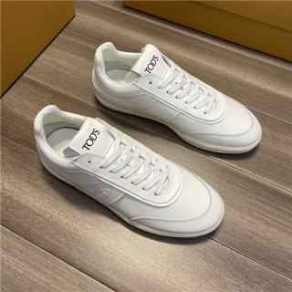 Tod's 2021 Men's Leather Sneakers - 토즈 2021 남성용 레더 스니커즈,Size(240-270),TODS0195,화이트