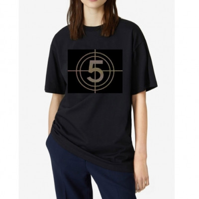 [샤넬]Chanel 2021 Mm/Wm 'CC' Logo Cotton Short Sleeved Tshirts - 샤넬 2021 남/녀 'CC'로고 코튼 반팔티 Cnl0665x.Size(xs - l).블랙