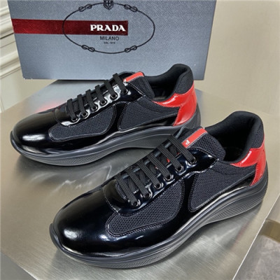 Prada 2021 Men's Leather Sneakers - 프라다 2021 남성용 레더 스니커즈,Size(240-270),PRAS0731,블랙