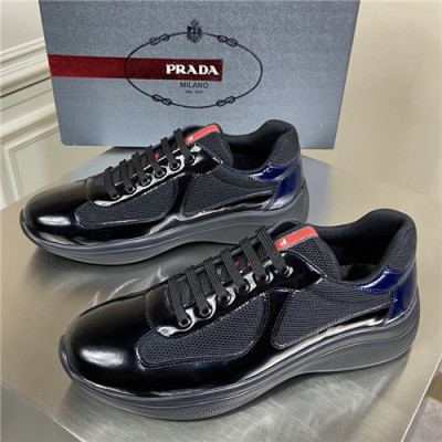 Prada 2021 Men's Leather Sneakers - 프라다 2021 남성용 레더 스니커즈,Size(240-270),PRAS0732,블랙