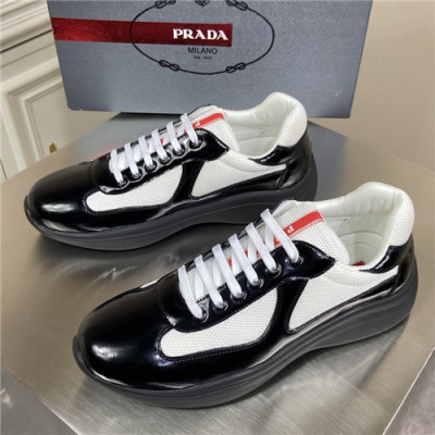 Prada 2021 Men's Leather Sneakers - 프라다 2021 남성용 레더 스니커즈,Size(240-270),PRAS0733,블랙