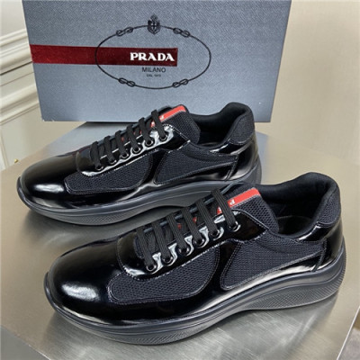 Prada 2021 Men's Leather Sneakers - 프라다 2021 남성용 레더 스니커즈,Size(240-270),PRAS0734,블랙