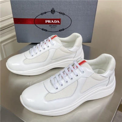Prada 2021 Men's Leather Sneakers - 프라다 2021 남성용 레더 스니커즈,Size(240-270),PRAS0735,화이트