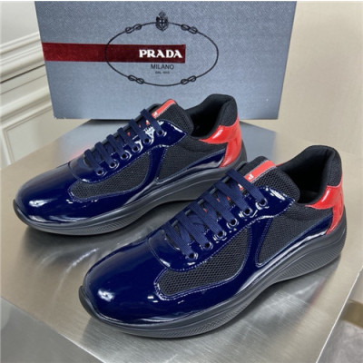 Prada 2021 Men's Leather Sneakers - 프라다 2021 남성용 레더 스니커즈,Size(240-270),PRAS0737,네이비