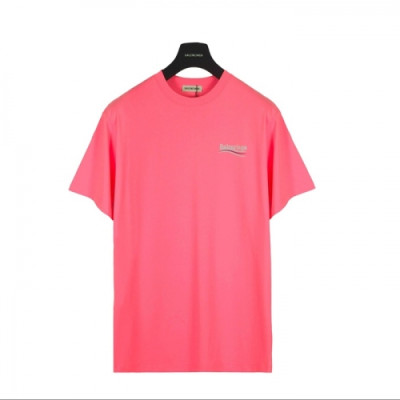 [발렌시아가]Balenciaga 2021 Mm/Wm Logo Cotton Short Sleeved Tshirts - 발렌시아가 2021 남/녀 로고 코튼 반팔티 Bal0953x.Size(xs - m).핑크