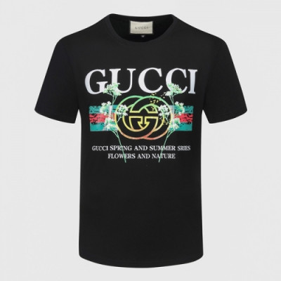 [매장판]Gucci 2021 Mm/Wm Logo Short Sleeved Tshirts - 구찌 2021 남/녀 로고 반팔티 Guc03472x.Size(m - 3xl).블랙