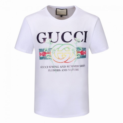[매장판]Gucci 2021 Mm/Wm Logo Short Sleeved Tshirts - 구찌 2021 남/녀 로고 반팔티 Guc03473x.Size(m - 3xl).화이트
