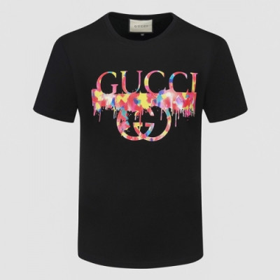 [매장판]Gucci 2021 Mm/Wm Logo Short Sleeved Tshirts - 구찌 2021 남/녀 로고 반팔티 Guc03474x.Size(m - 3xl).블랙