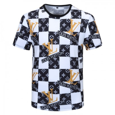 [루이비통]Louis vuitton 2021 Mens Logo Short Sleeved Tshirts - 루이비통 2021 남성 로고 반팔티 Lou02628x.Size(m - 3xl).블랙