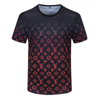 [루이비통]Louis vuitton 2021 Mens Logo Short Sleeved Tshirts - 루이비통 2021 남성 로고 반팔티 Lou02631x.Size(m - 3xl).레드