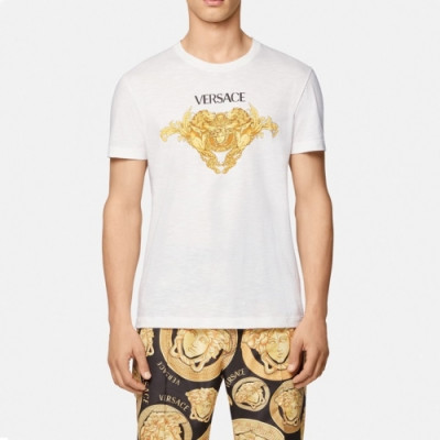 [베르사체]Versace 2021 Mens Logo Short Sleeved Tshirts - 베르사체 2021 남성 메두사 반팔티 Ver0793x.Size(s - 3xl).화이트