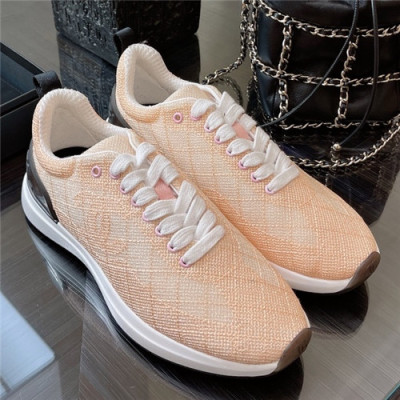 Chanel 2021 Women's Embroidery Sneakers - 샤넬 2021 여성용 임브로이더리 스니커즈,Size(225-250),CHAS0550,핑크