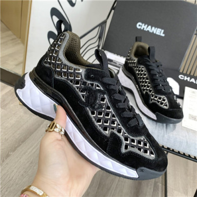 Chanel 2021 Women's Leather Sneakers - 샤넬 2021 여성용 레더 스니커즈,Size?(225-250),CHAS0554,블랙