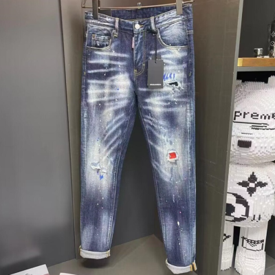 [디스퀘어드]Dsquared2 2024 Mens Casual Denim Jeans - 디스퀘어드2 2024 남성 캐쥬얼 데님 청바지 Dsq0053x.Size(28 - 38).블루