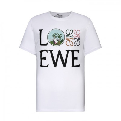 [로에베]Loewe 2021 Mm/Wm Smile Short Sleeved Tshirts - 로에베 2021 남/녀 스마일 반팔티 Loe0399x.Size(s - xl).화이트