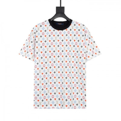 [루이비통]Louis vuitton 2021 Mens Logo Short Sleeved Tshirts - 루이비통 2021 남성 로고 반팔티 Lou02641x.Size(xs - l).화이트