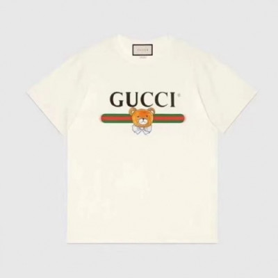 [매장판]Gucci 2021 Mm/Wm Logo Short Sleeved Tshirts - 구찌 2021 남/녀 로고 반팔티 Guc03483x.Size(s - l).아이보리
