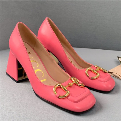 Gucci 2021 Women's Leather High Heel - 구찌 2021 여성용 레더 하이힐,Size(225-250),GUCS1404,핑크
